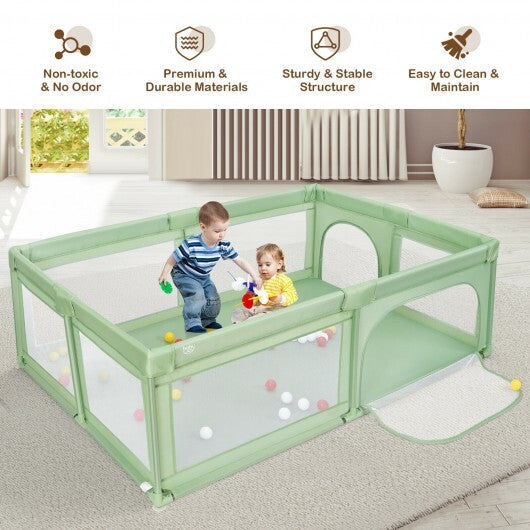 Extra-Large Safety Baby Fence with 50 Ocean Balls-Gray LuxuryLifeWay Online Store
