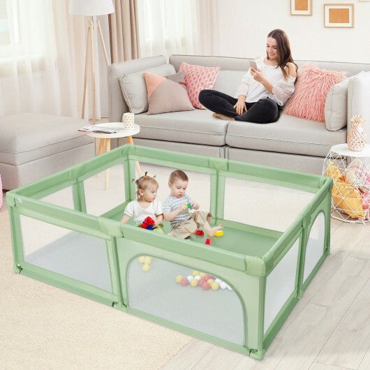 Extra-Large Safety Baby Fence with 50 Ocean Balls-Gray LuxuryLifeWay Online Store