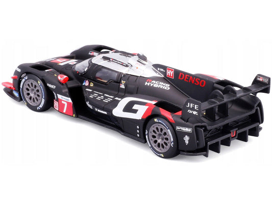 Toyota GR010 Hybrid #7 Kamui Kobayashi - Jose Maria Lopez - Nyck de Vries "Toyota Gazoo Racing" 2nd Place "24 Hours of Le Mans" (2024) "Race" Series 1/43 Diecast Model Car by Bburago LuxuryLifeWay Online Store