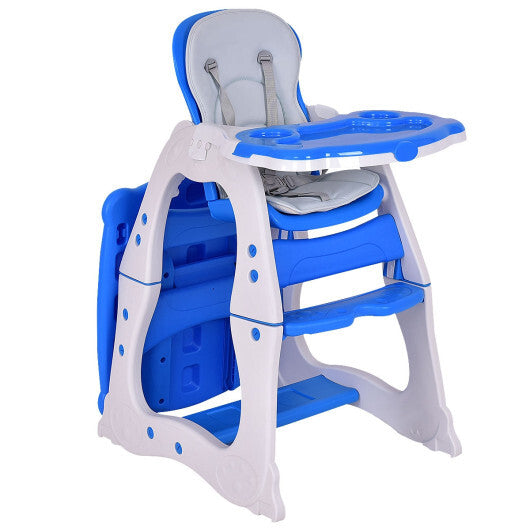 3 in 1 Infant Table and Chair Set Baby High Chair-Blue - Color: Blue LuxuryLifeWay Online Store