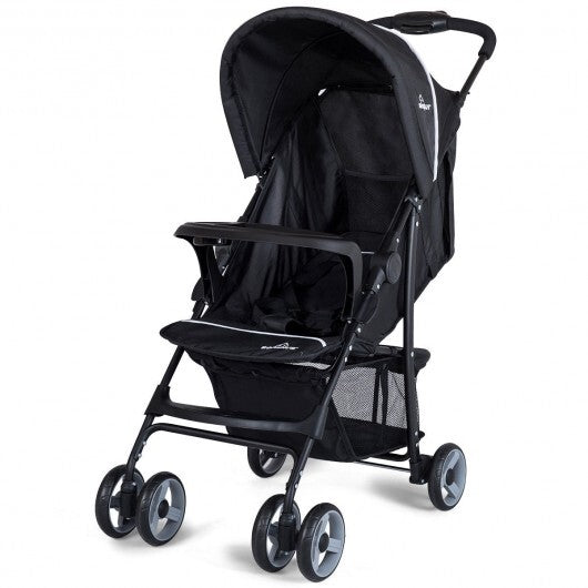 Toddler Travel Stroller for Airplane with Canopy and Adjustable Backrest-Black - Color: Black LuxuryLifeWay Online Store
