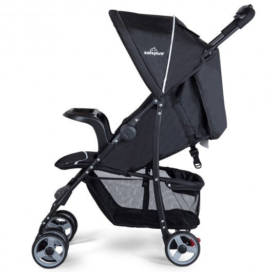 Toddler Travel Stroller for Airplane with Canopy and Adjustable Backrest-Black - Color: Black LuxuryLifeWay Online Store