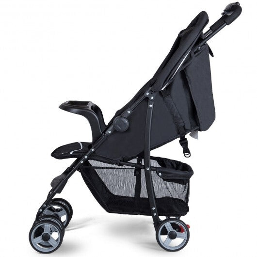 Toddler Travel Stroller for Airplane with Canopy and Adjustable Backrest-Black - Color: Black LuxuryLifeWay Online Store