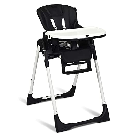 Foldable High chair with Multiple Adjustable Backrest-Black - Color: Black LuxuryLifeWay Online Store