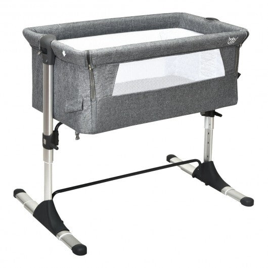 Travel Portable Baby Bed Side Sleeper  Bassinet Crib with Carrying Bag-Gray - Color: Gray LuxuryLifeWay Online Store