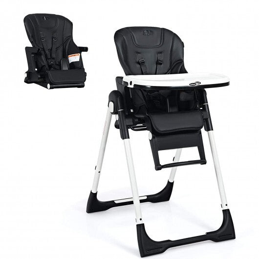 4-in-1 High Chair-Booster Seat with Adjustable Height and Recline-Black - Color: Black LuxuryLifeWay Online Store