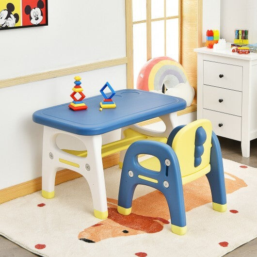 Kids Activity Table and Chair Set with Montessori Toys for Preschool and Kindergarten-Blue - Color: Blue LuxuryLifeWay Online Store