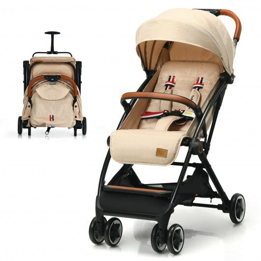 Lightweight Aluminium Frame Baby Stroller with Net-Beige - Color: Beige LuxuryLifeWay Online Store