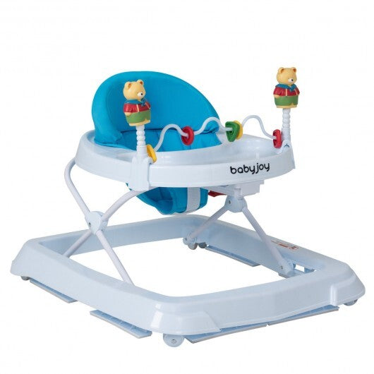 Adjustable Height Removable Folding Portable Baby Walker-Blue LuxuryLifeWay Online Store