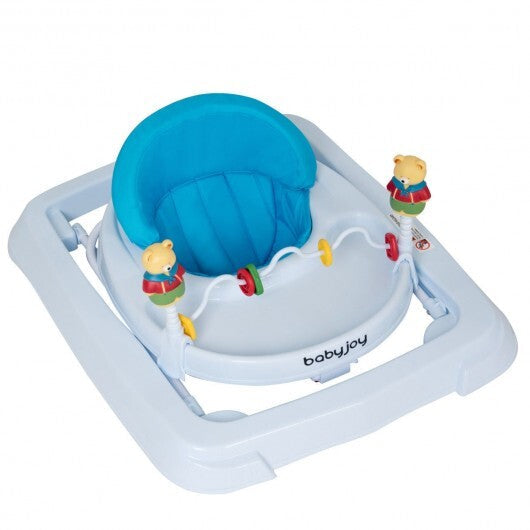 Adjustable Height Removable Folding Portable Baby Walker-Blue LuxuryLifeWay Online Store