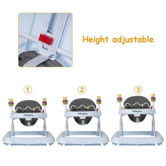 Adjustable Height Removable Folding Portable Baby Walker-Blue LuxuryLifeWay Online Store