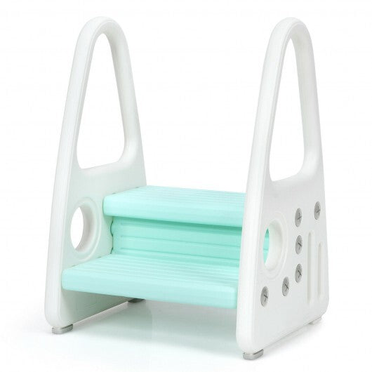 Kids Step Stool Learning Helper with Armrest for Kitchen Toilet Potty Training-Blue - Color: Blue LuxuryLifeWay Online Store