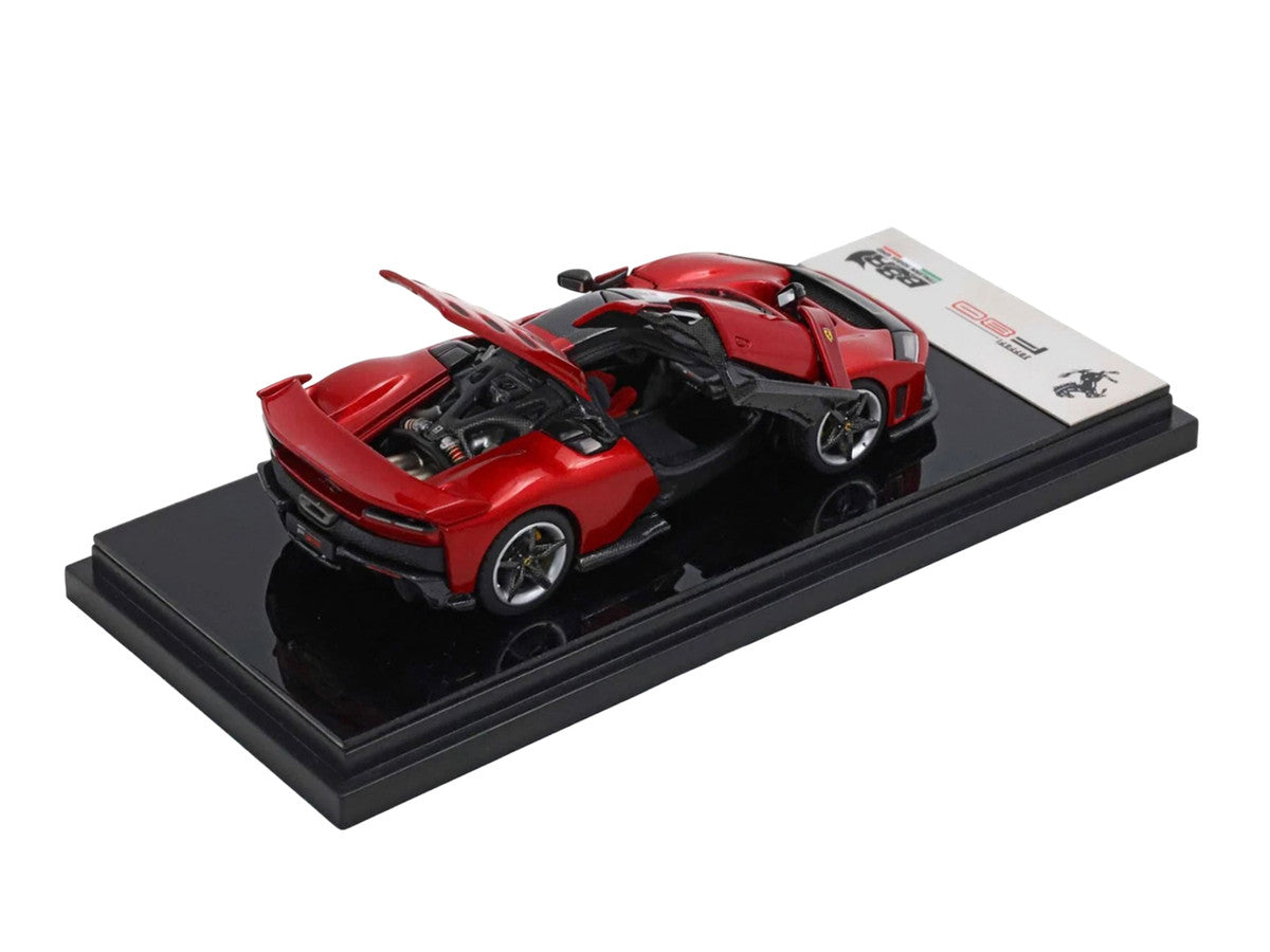 Ferrari F80 Supercar Rosso (Red) Metallic with Black Metallic Top 1/64 Diecast Model Car by BBR LuxuryLifeWay Online Store