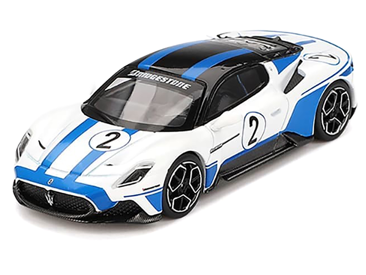 Maserati MC20 #2 White with Blue Stripes and Black Top "Maserati Performance Experience" 1/64 Diecast Model Car by BBR LuxuryLifeWay Online Store