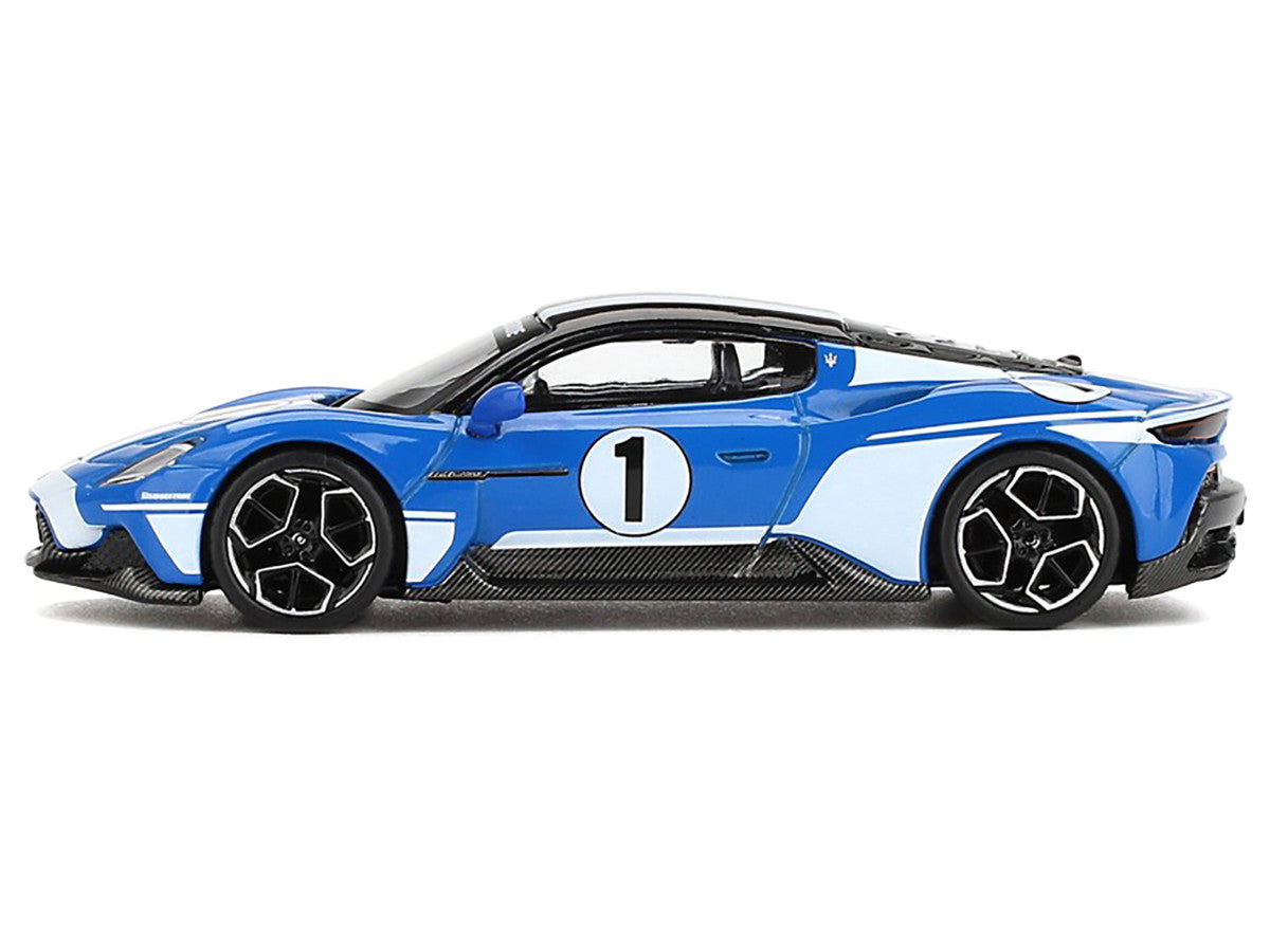 Maserati MC20 #1 Blue with White Stripes and Black Top "Maserati Performance Experience" 1/64 Diecast Model Car by BBR LuxuryLifeWay Online Store