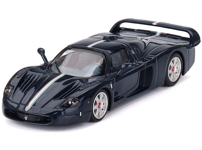Maserati MC12 Stradale Blue Metallic with White Stripe 1/64 Diecast Model Car by BBR LuxuryLifeWay Online Store