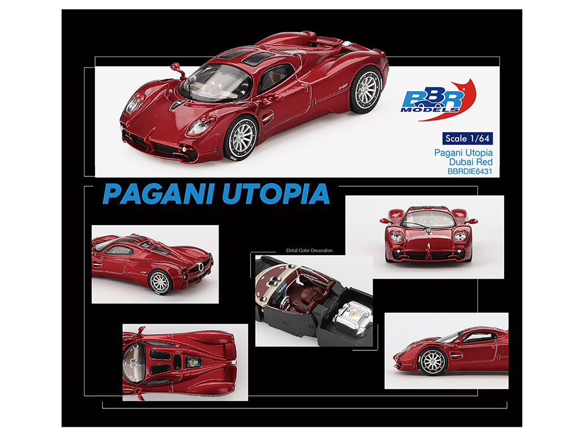 Pagani Utopia Dubai Red 1/64 Diecast Model Car by BBR LuxuryLifeWay Online Store