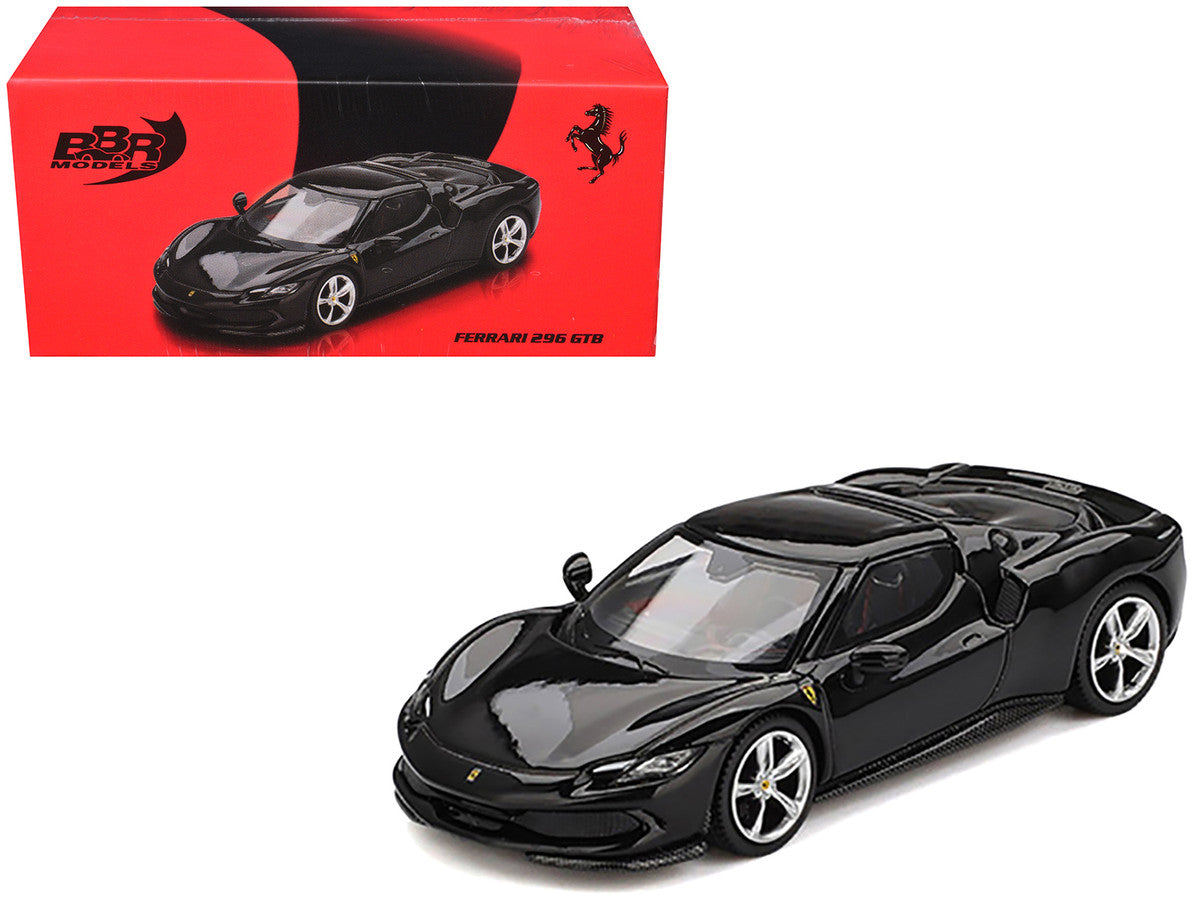 Ferrari 296 GTB Nero Daytona Black 1/64 Diecast Model Car by BBR LuxuryLifeWay Online Store
