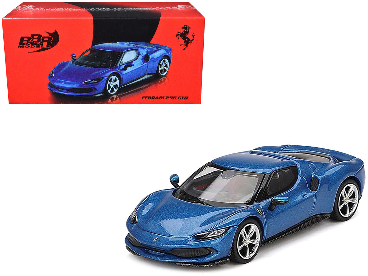 Ferrari 296 GTB Blue Corsa 1/64 Diecast Model Car by BBR LuxuryLifeWay Online Store