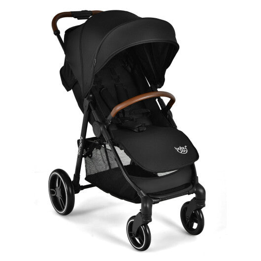 5-Point Harness Lightweight Infant Stroller with Foot Cover and Adjustable Backrest-Black LuxuryLifeWay Online Store