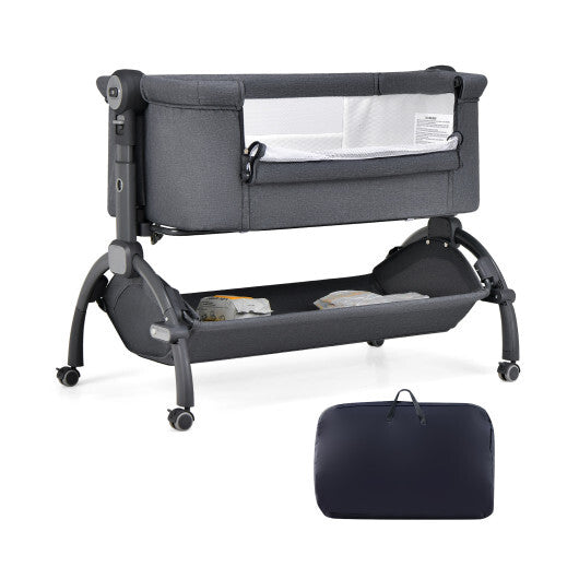 3-in-1 Baby Bassinet with Double-Lock Design and Adjustable Heights-Beige LuxuryLifeWay Online Store