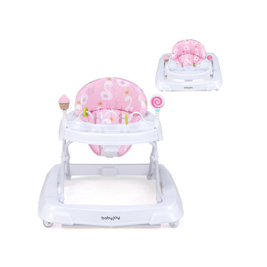 Foldable Baby Activity Walker with Adjustable Height and Detachable Seat Cushion-Gray LuxuryLifeWay Online Store