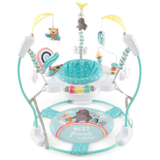 Baby Activity Center Height Adjustable Baby Bouncing Saucer with Interactive Toys-Blue - Color: Blue LuxuryLifeWay Online Store