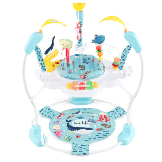 Baby Activity Center Height Adjustable Baby Bouncing Saucer with Interactive Toys-Light Blue - Color: Light Blue LuxuryLifeWay Online Store