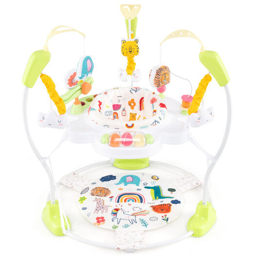 Baby Activity Center Height Adjustable Baby Bouncing Saucer with Interactive Toys-Yellow - Color: Yellow LuxuryLifeWay Online Store