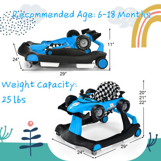 5-in-1 Baby Walker with Adjustable Height and Speed for Boys Girls 6-18 Months LuxuryLifeWay Online Store