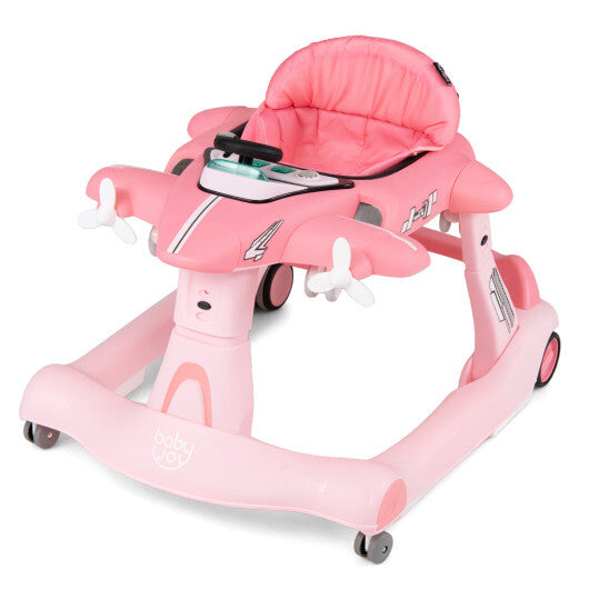 6-in-1 Baby Walker with Wheels and Detachable Play Platform for Kids Aged 6-18 Months Old-Red LuxuryLifeWay Online Store
