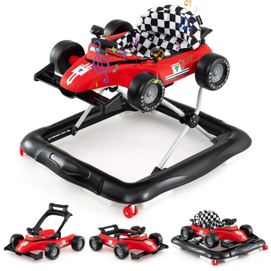 4-in-1 Baby Push Walker Activity Center Height Adjustable with Music Box-Red - Color: Red LuxuryLifeWay Online Store