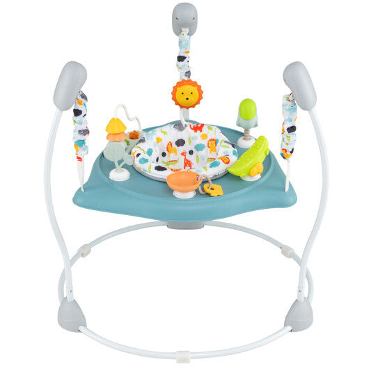 Baby Jump and Play Activity Center with Rotatable Seat and Interactive Toys-Blue LuxuryLifeWay Online Store