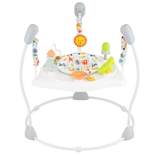 Baby Jump and Play Activity Center with Rotatable Seat and Interactive Toys-Blue LuxuryLifeWay Online Store