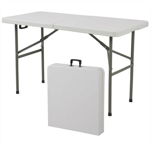 Multipurpose 4-Foot Center Folding Table with Carry Handle LuxuryLifeWay Online Store