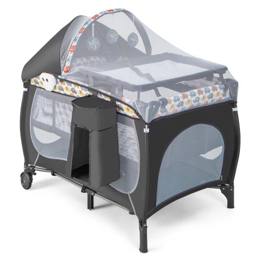 4 in 1 Portable Baby Nursery Center with Net and Music Box-Multicolor - Color: Multicolor LuxuryLifeWay Online Store