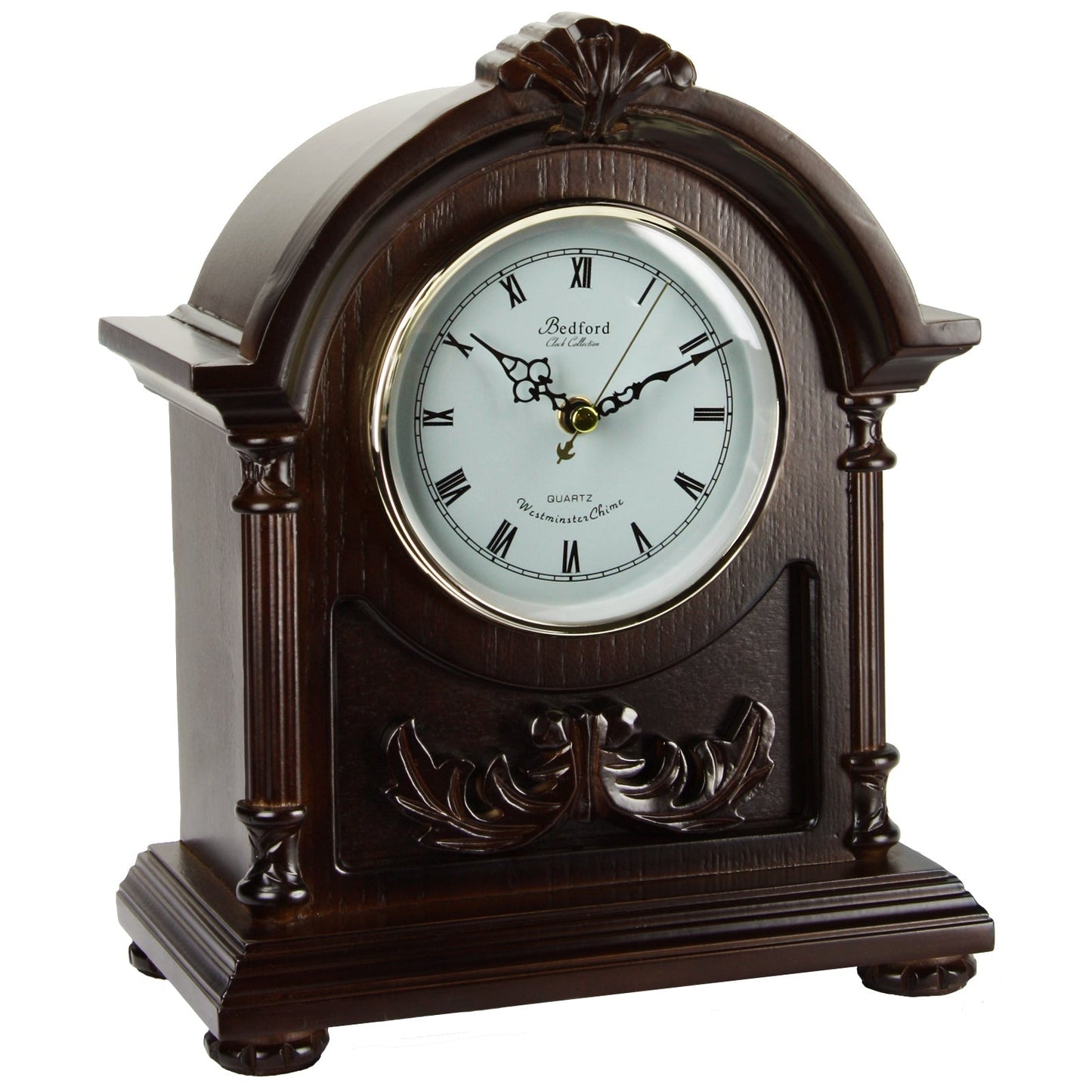 Bedford Clock Collection Wood Mantel Clock with Chimes LuxuryLifeWay Online Store