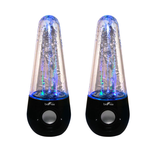 beFree Sound Bluetooth LED Dancing Water Multimedia Speakers in Black LuxuryLifeWay Online Store