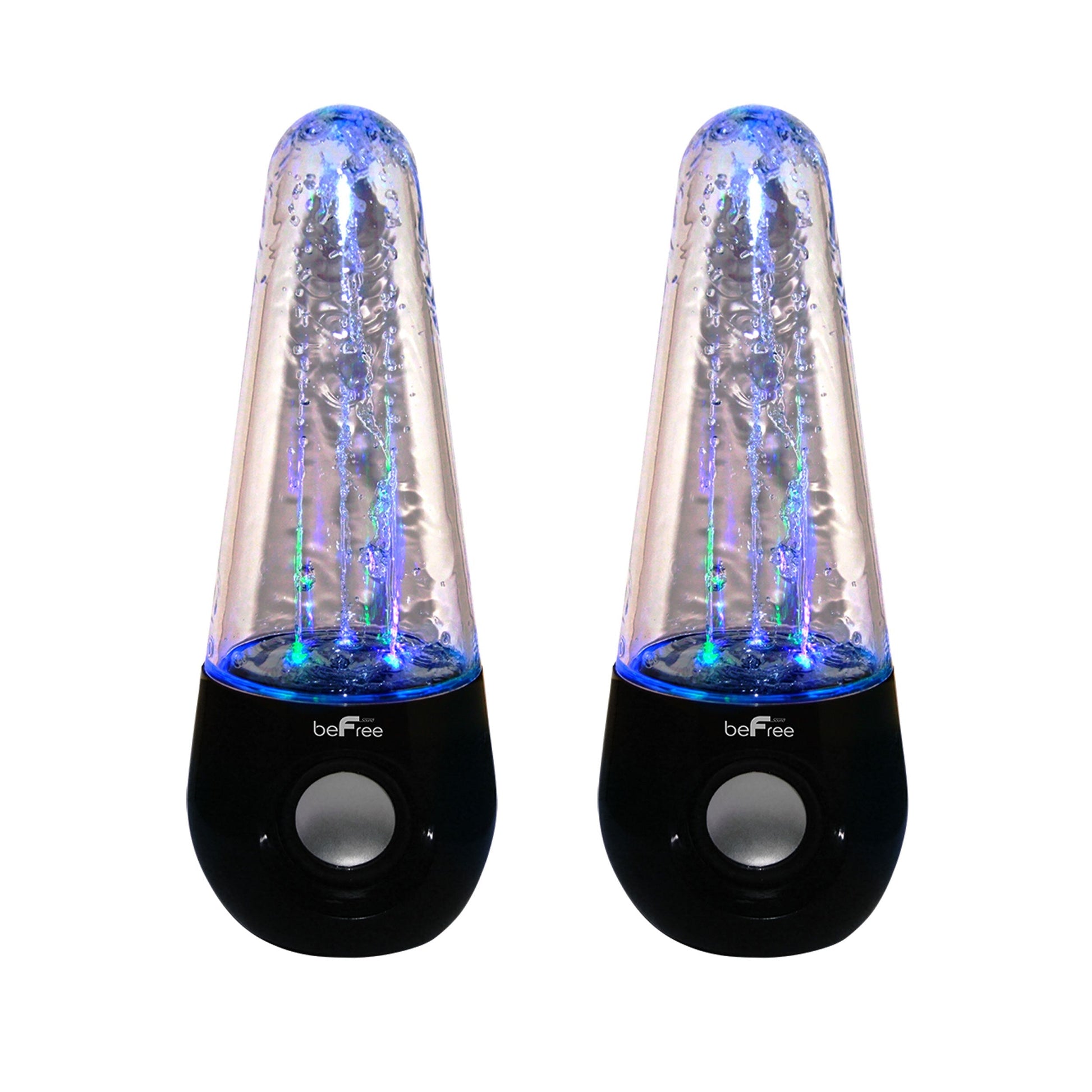 beFree Sound Bluetooth LED Dancing Water Multimedia Speakers in Black LuxuryLifeWay Online Store