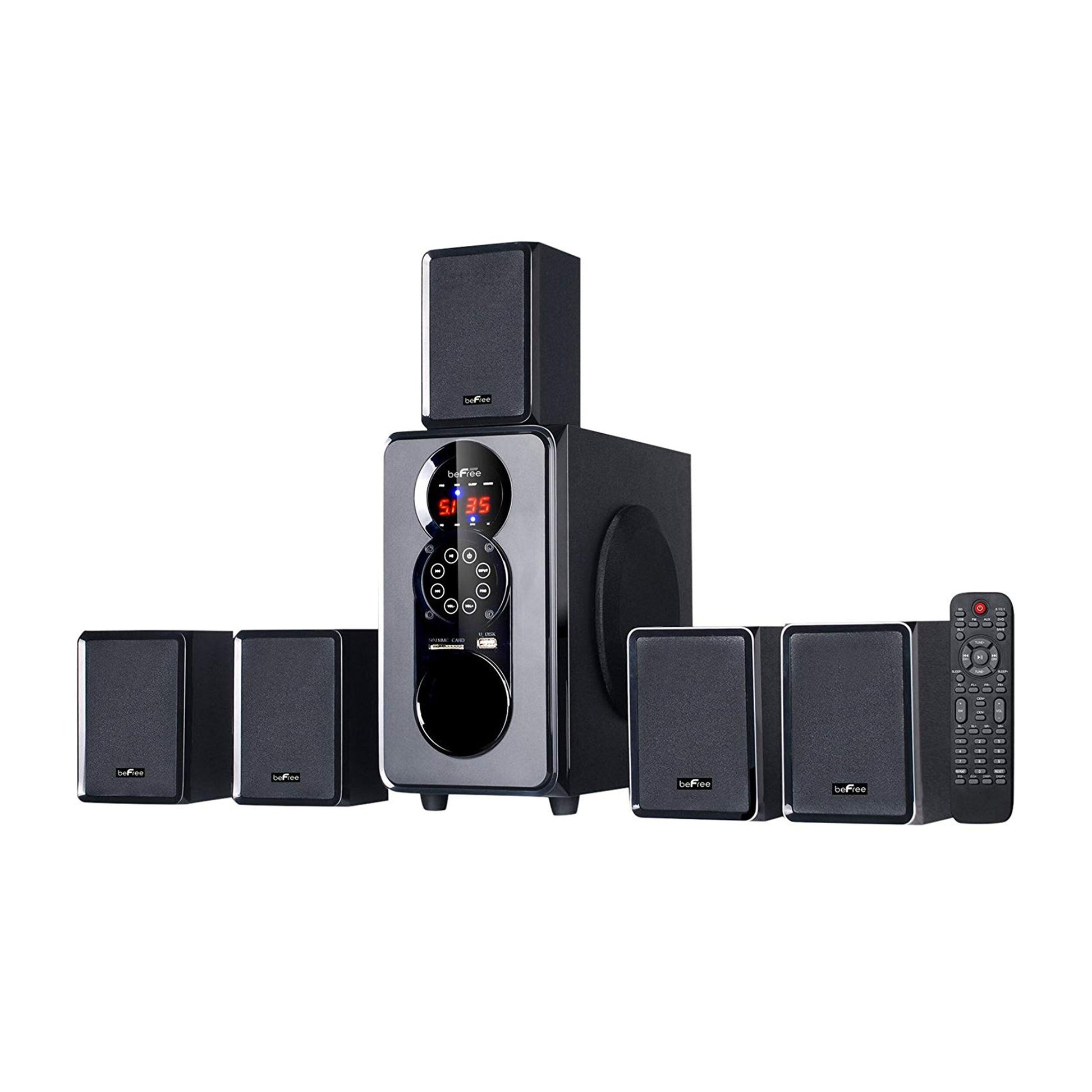 beFree Sound 5.1 Channel Bluetooth Surround Sound Speaker System in Black LuxuryLifeWay Online Store