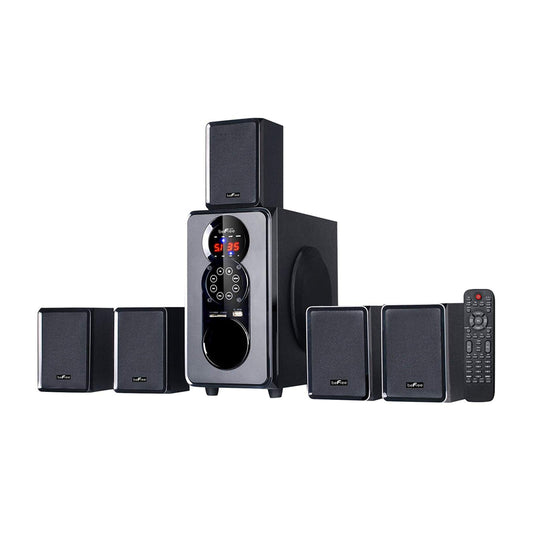 beFree Sound 5.1 Channel Bluetooth Surround Sound Speaker System in Black LuxuryLifeWay Online Store