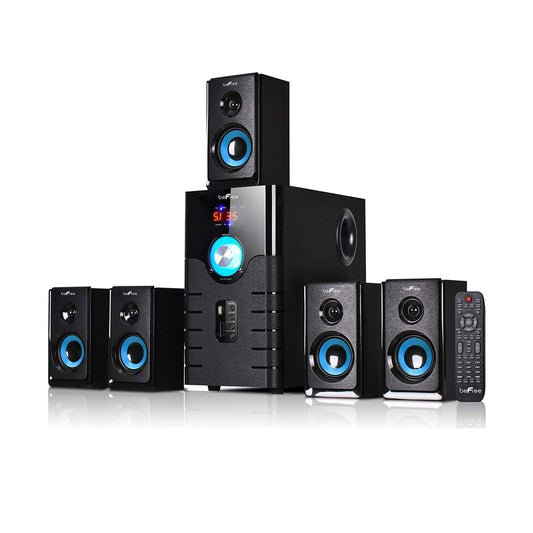 beFree Sound 5.1 Channel Surround Sound Bluetooth Speaker System- Blue LuxuryLifeWay Online Store