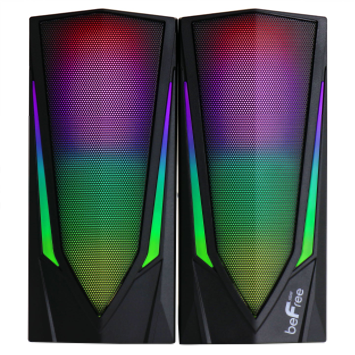 beFree Sound 2.0 Computer Gaming Speakers with LED RGB Lights LuxuryLifeWay Online Store