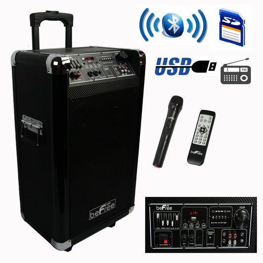 beFree Sound Sleek 10 Inch Professional Portable Bluetooth PA Speaker LuxuryLifeWay Online Store