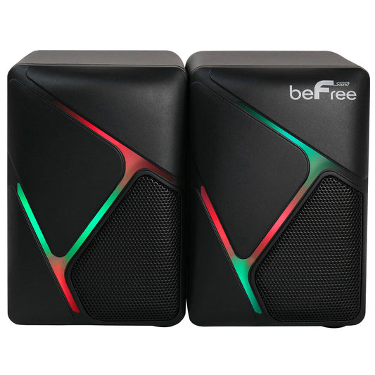 beFree Sound Dual Compact LED Gaming Speakers LuxuryLifeWay Online Store