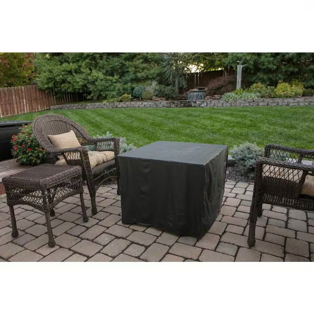 30-inch Outdoor Bronze LP Propane Gas Fire Pit with Lava Rocks and Cover LuxuryLifeWay Online Store