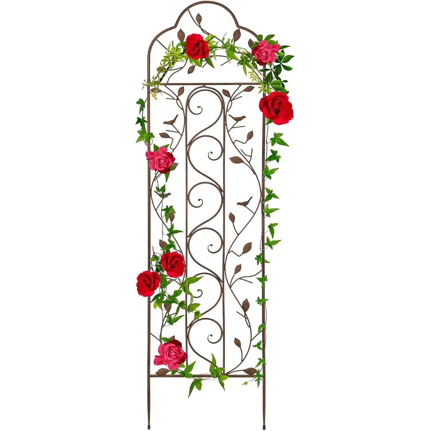 60-inch Tall Outdoor Iron Garden Trellis in Bronze Metal Finish LuxuryLifeWay Online Store