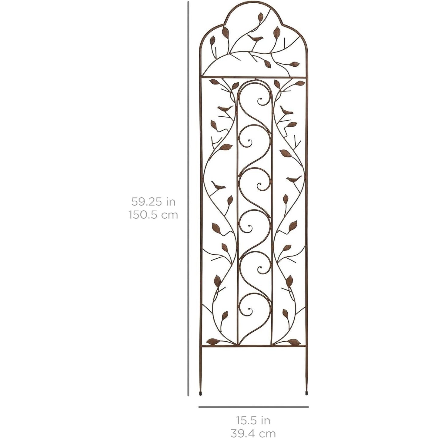 60-inch Tall Outdoor Iron Garden Trellis in Bronze Metal Finish LuxuryLifeWay Online Store