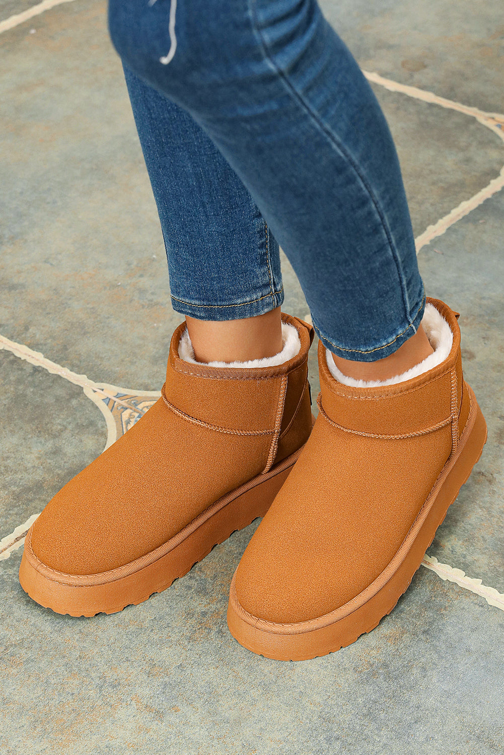 Anna Fur Lined Suede Ankle Snow Boots LuxuryLifeWay Online Store