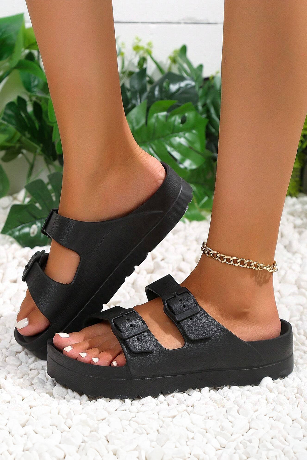 Double-buckle EVA Slippers LuxuryLifeWay Online Store